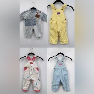 RARE VINTAGE 90’s BABY CLOTHES GUESS X OSHKOSH BUNDLE COTTON MADE IN THE USA x 4